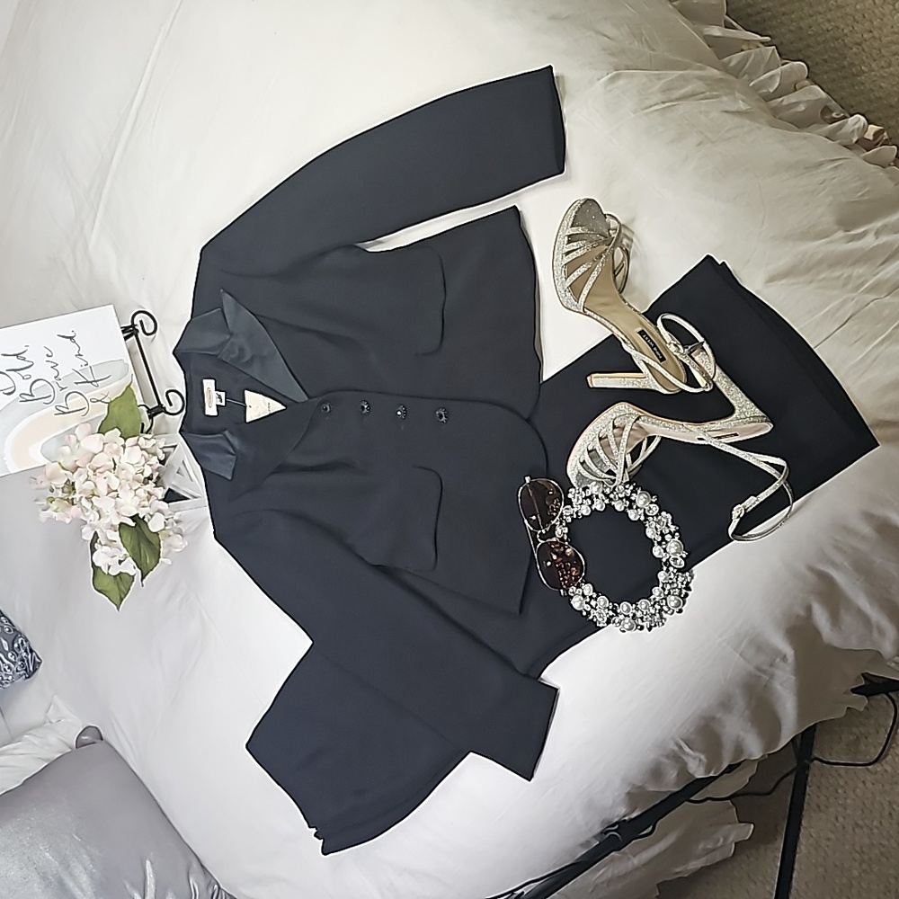 2PC Talbots Suit Set Blazer & Pants Jacket Elegant Wear Career Office Wear